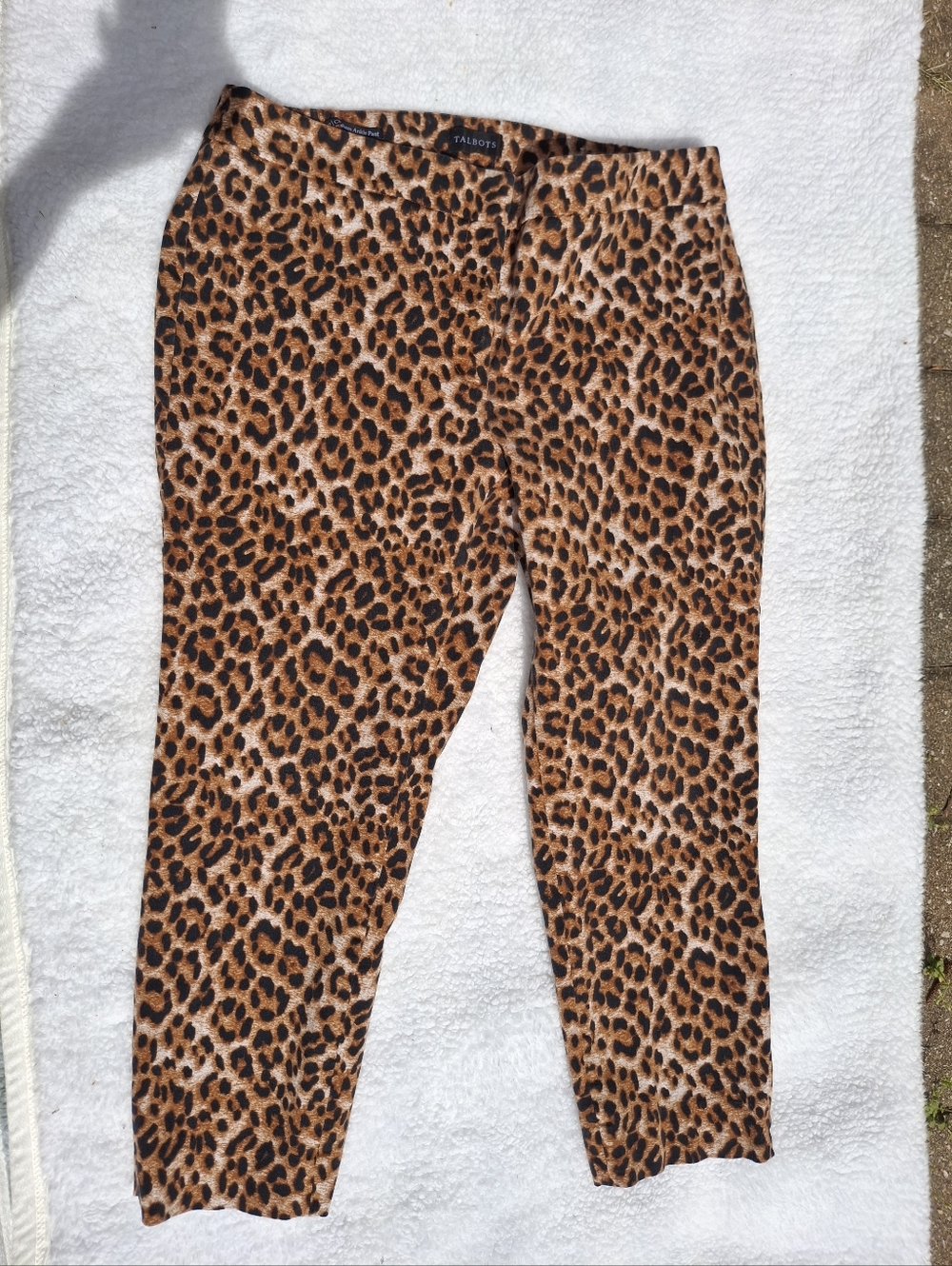 Talbots Leopard Print Chatham Ankle Pants - Size 14WP